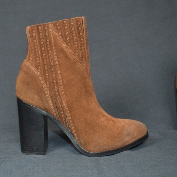 Buttero Coco Brown Suede Tres Durango Cowboy Ankle Boots – Size 38 / US 7.5 NIB - Picture 3 of 5